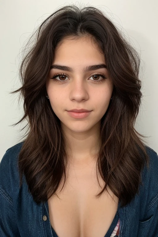 jovem 20 anos, americana, cabelo loiro, cabelo longo e ondulado, eyelash, olhando para o lado