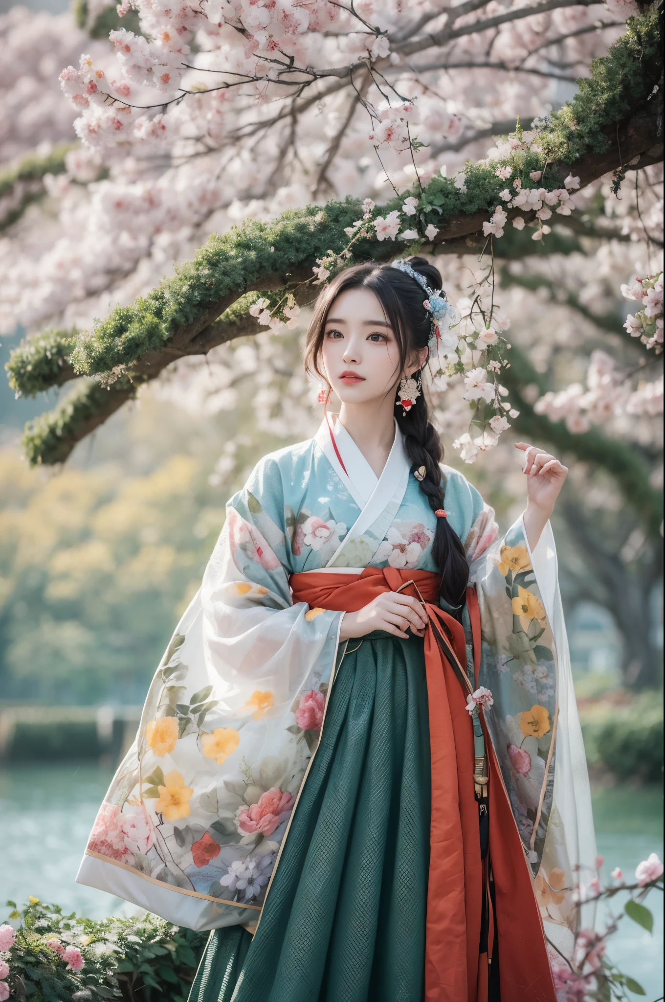 Best quality,masterpiece,Real photography,Official Art,Perfect girl,Professional photography,Photographic pose,Hanfu