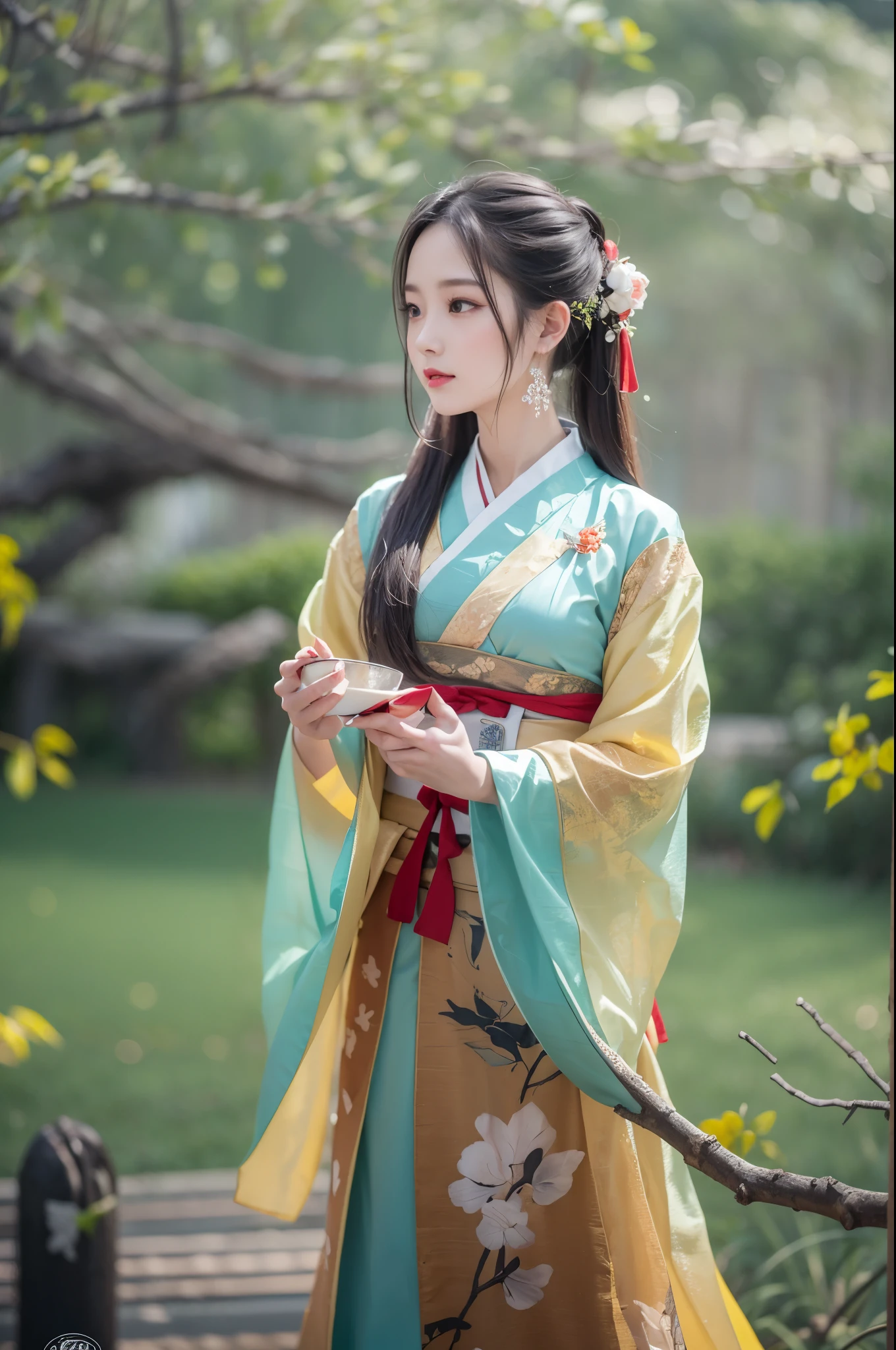Best quality,masterpiece,Real photography,Official Art,Perfect girl,Professional photography,Photographic pose,Hanfu