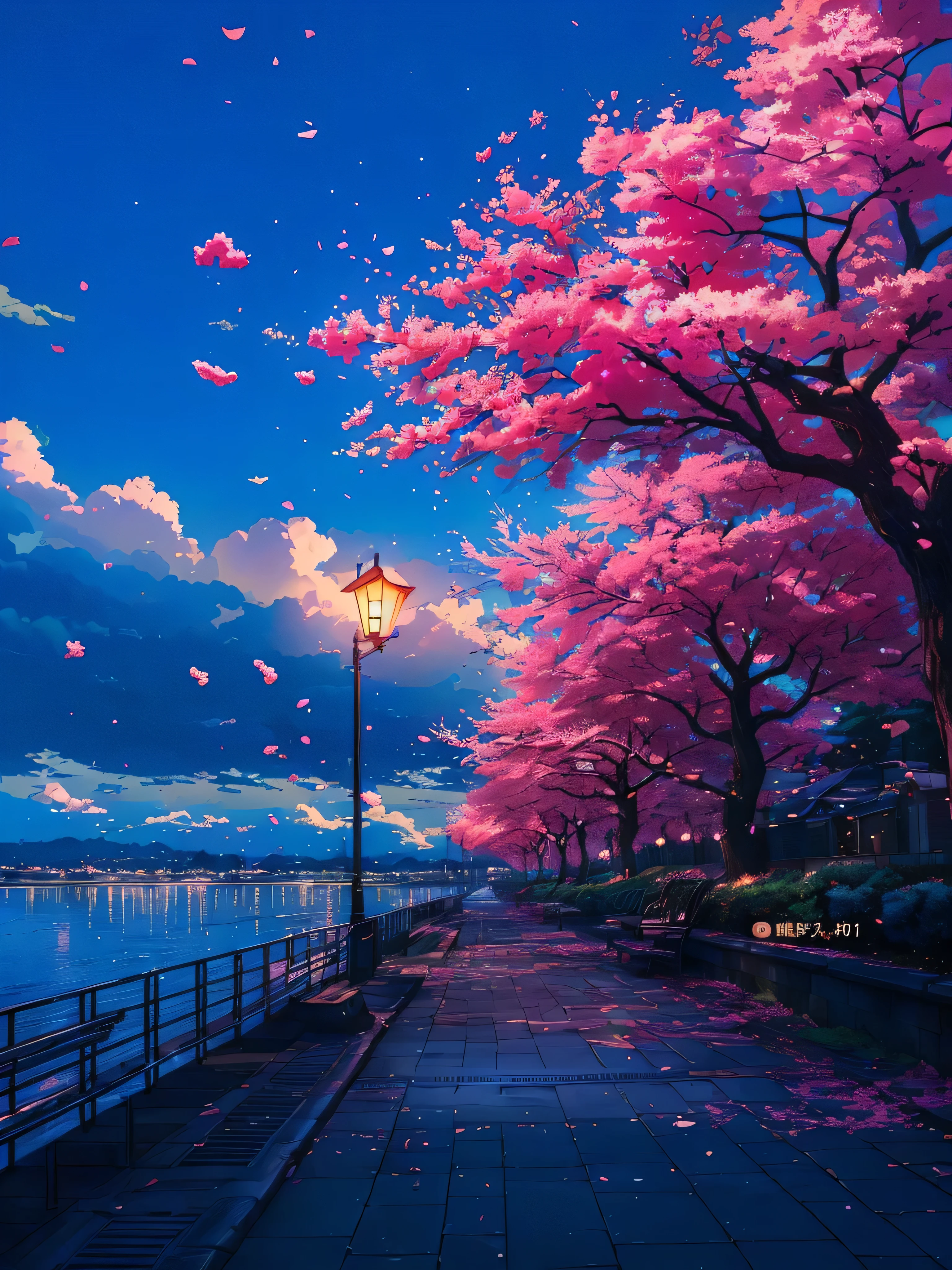 there is a street light that is next to a tree, anime beautiful peace scene, beautiful anime scene, beautiful anime scenery, anime background art, anime art wallpaper 4 k, anime art wallpaper 4k, anime art wallpaper 8 k, beautiful art uhd 4 k, beautiful anime, anime wallpaper 4k, anime wallpaper 4 k, anime scenery, anime landscape wallpaper