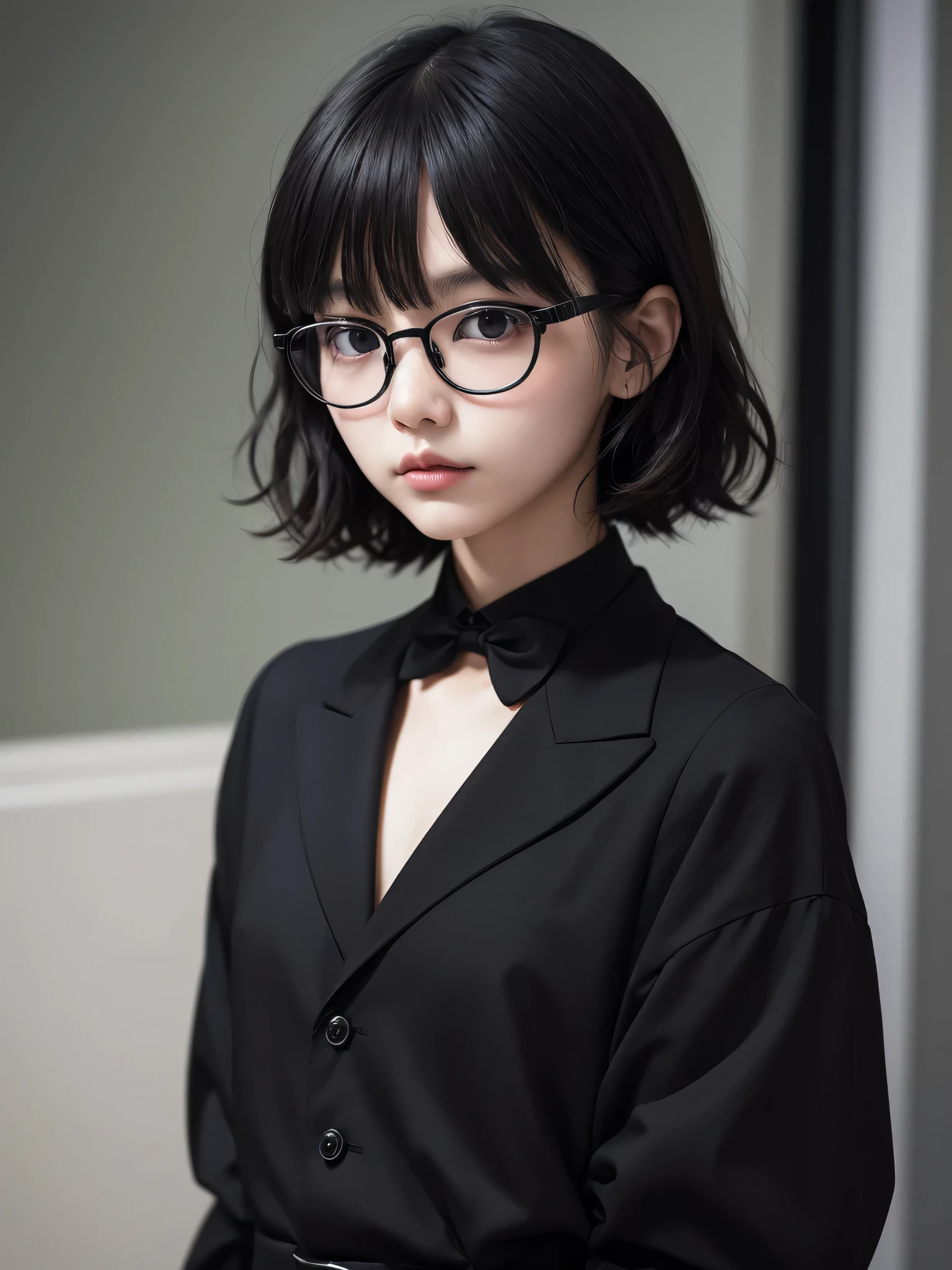 Black outfit、Comme des Garcons-like outfit、Black outfit、Glasses、Shortcuts、Portrait、Using the browsing feature、