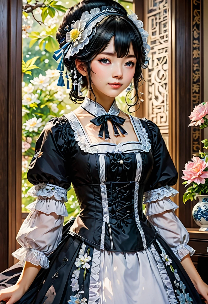 Maid Outfit, by yukisakura, best quality, masterpiece, very aesthetic, perfect composition, intricate details, ultra-detailed