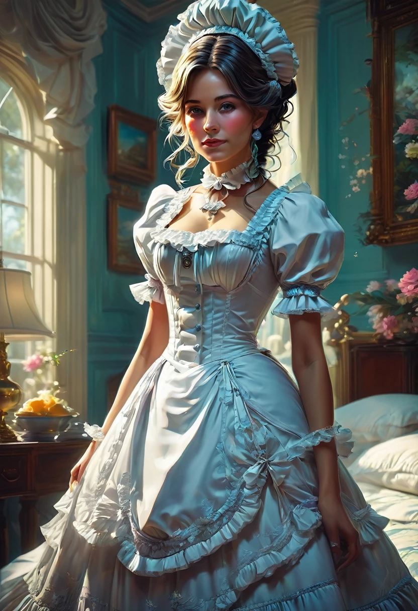 Maid Outfit, by Beeple, best quality, masterpiece, very aesthetic, perfect composition, intricate details, ultra-detailed