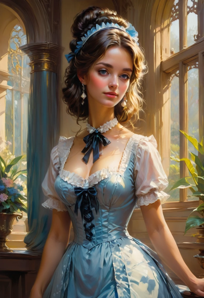 Maid Outfit, by Steve Henderson, best quality, masterpiece, very aesthetic, perfect composition, intricate details, ultra-detailed