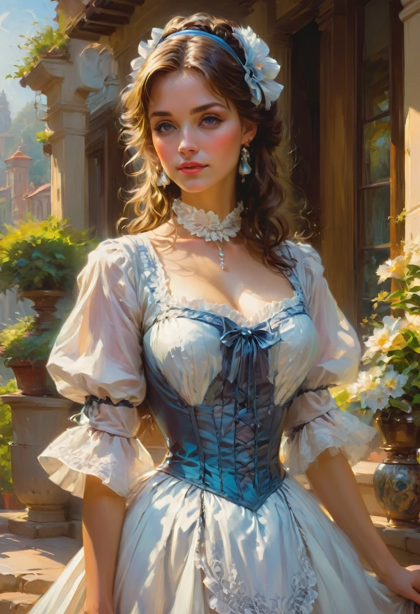 Maid Outfit, by Steve Henderson, best quality, masterpiece, very aesthetic, perfect composition, intricate details, ultra-detailed