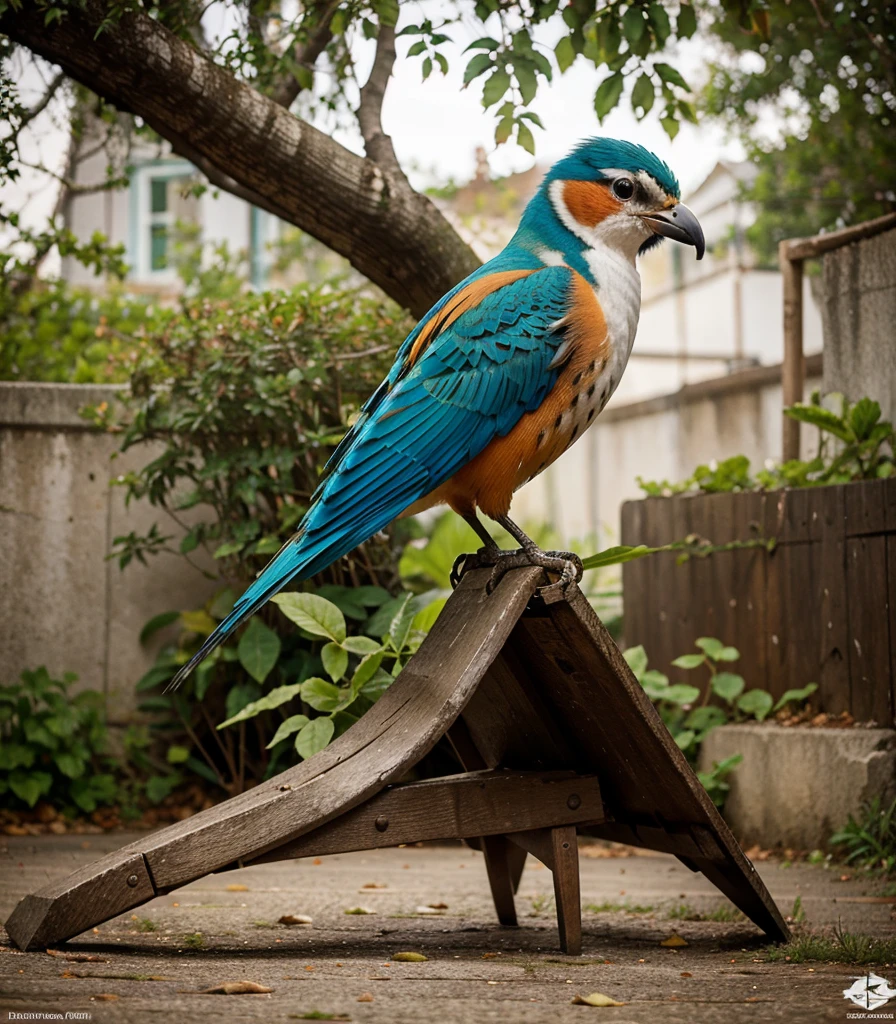 a beautiful bird with a different color than those already on a banch