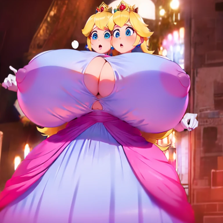 (2heads:1.3), 2heads, una caricatura de dos mujeres con grandes pechos y una corona, blonde, princess Durazno, Breast Expansion, BECovered, fakebreasts. Massive breasts. Huge fake round tits. Groping and squeezing tits. Big erect nipples. Huge thighs. Gigantic round fake tits. Enormous breasts. Enormous breasts. Giant erect nipples. Massive breasts. Extremely huge fake round tits.