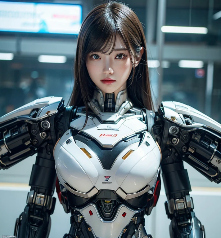 Textured skin, Super Detail, Attention to detail, high quality, 最high quality, High resolution, 1080p, hard disk, beautiful,(cyborg),Oppai missile,beautiful cyborg woman,Mecha Cyborg Girl,Battle Mode,Girl with a mechanical body