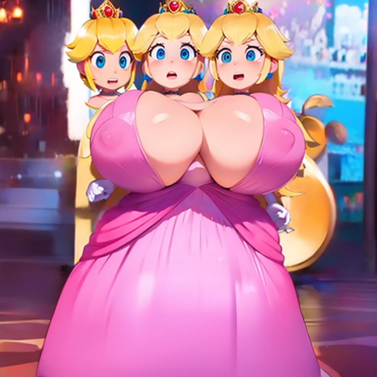 (2heads:1.3), 2heads, una caricatura de dos mujeres con grandes y una corona, blonde, princess Durazno, Breastsion, BECovered, fakebreasts. Massive breasts. Huground tits. Groping and szing tits. Huge thighs. Giga round fake tits. Enormous breasts. Enos breasts. Massasts. Extremely hu round tits.
