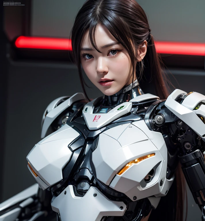 Textured skin, Super Detail, Attention to detail, high quality, 最high quality, High resolution, 1080p, hard disk, beautiful,(cyborg),Oppai missile,beautiful cyborg woman,Mecha Cyborg Girl,Battle Mode,Girl with a mechanical body