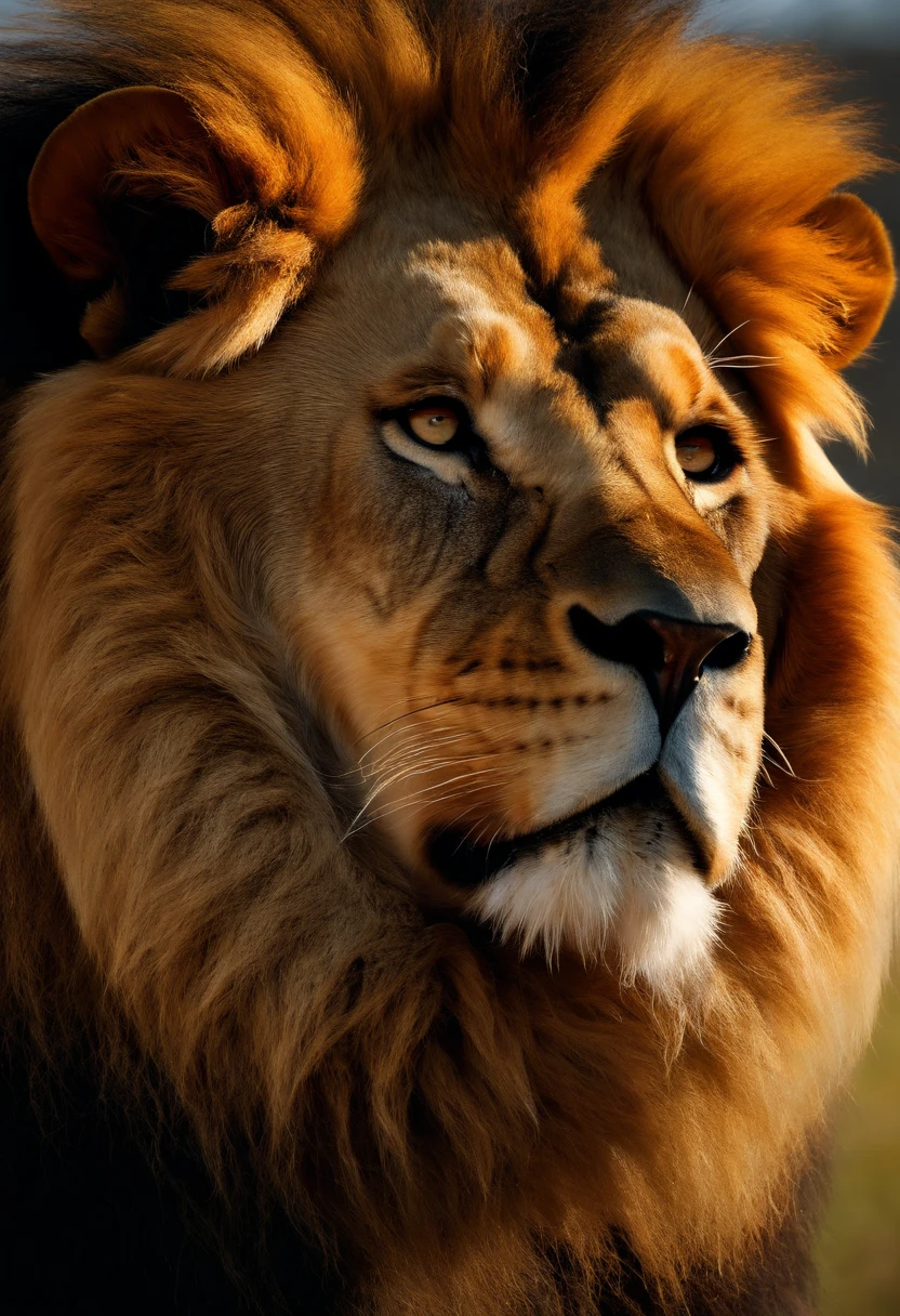 a majestic standing lion, detailed realistic fur, intense eyes, sharp teeth, powerful muscles, white studio background, (best quality,4k,8k,highres,masterpiece:1.2),ultra-detailed,(realistic,photorealistic,photo-realistic:1.37),HDR,UHD,studio lighting,ultra-fine painting,sharp focus,physically-based rendering,extreme detail description,professional,vivid colors,detailed portrait