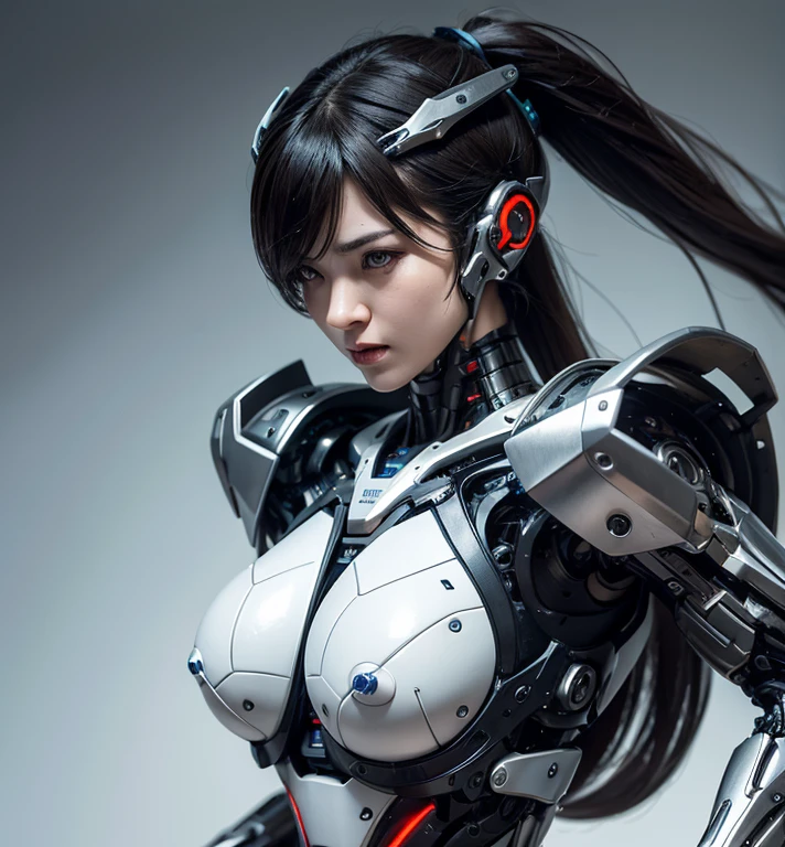 Textured skin, Super Detail, Attention to detail, high quality, 最high quality, High resolution, 1080p, hard disk, beautiful,(cyborg),Oppai missile,beautiful cyborg woman,Mecha Cyborg Girl,Battle Mode,Girl with a mechanical body.A powerful cyborg woman, sleek and futuristic, with advanced mechanical augmentations that enhance her strength and capabilities.