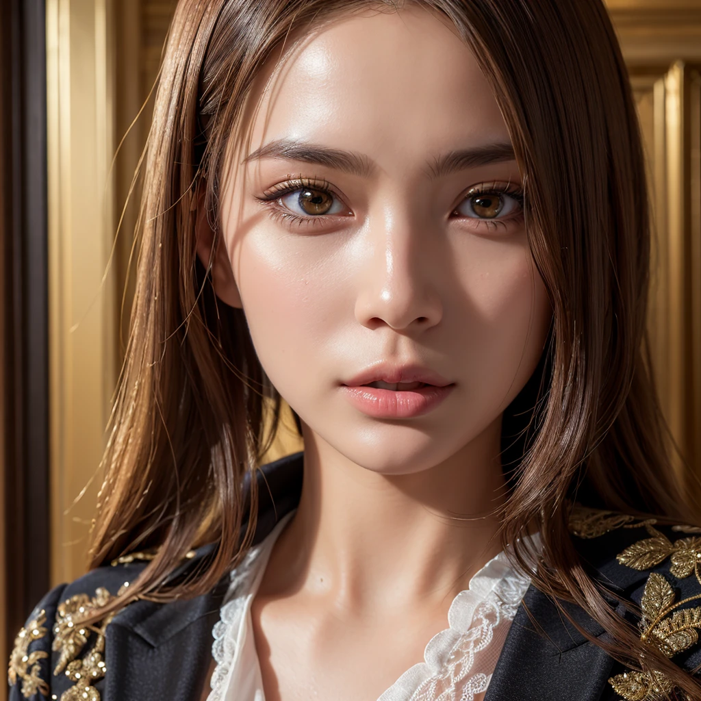(original) , (Highly detailed wallpaper) , (highest quality) , (masterpiece) , Photographic reality, Realistic, Highly detailed illustration , Beautiful Eyes, (Delicate face) , Perfect detail, (Best lighting) , (Very intricate details) , Super detailed, , Kogal,((Selfie)), ((Black Suit 1.5)), , 4K Integration, (Super fine CG: 1.2) , (8k: 1.2) , Realistic, Octane Rendering