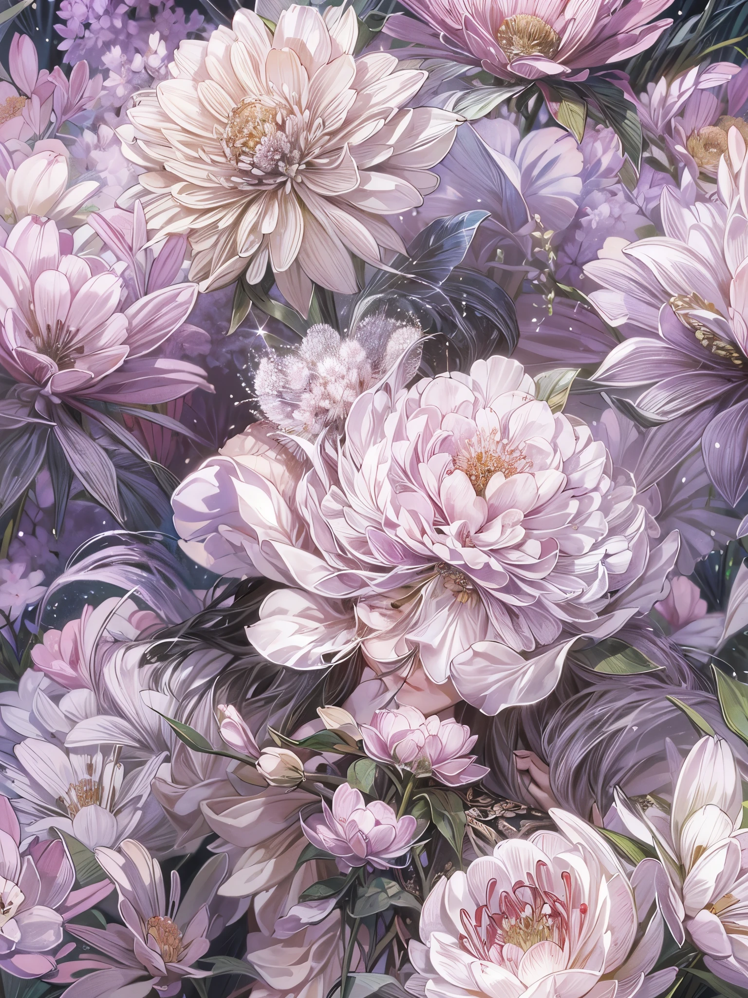 ((highest quality)),(Ultra-high resolution),(Very detailed),(Detailed Description),((The best CG)),(A masterpiece),Ultra-detailed art,Amazing drawing art,(Art with precise detail:1.5), flower, cloud, Wind,