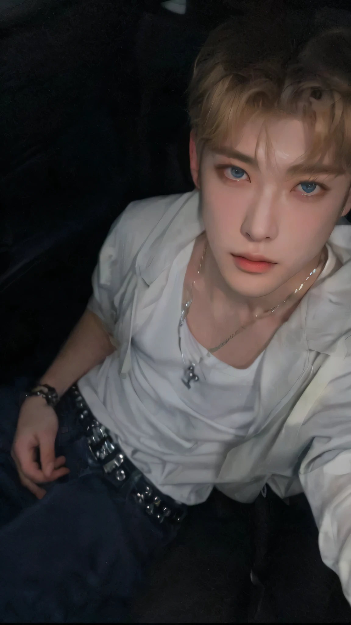 there is a young man sitting in a car with a cell phone, taken in the early 2020s, tommy 1 6 years old, christian cline, taken in the late 2000s, 18 years old, dylan cole, taken in the late 2010s, 1 6 years old, asian blonde, jaehyun from nct