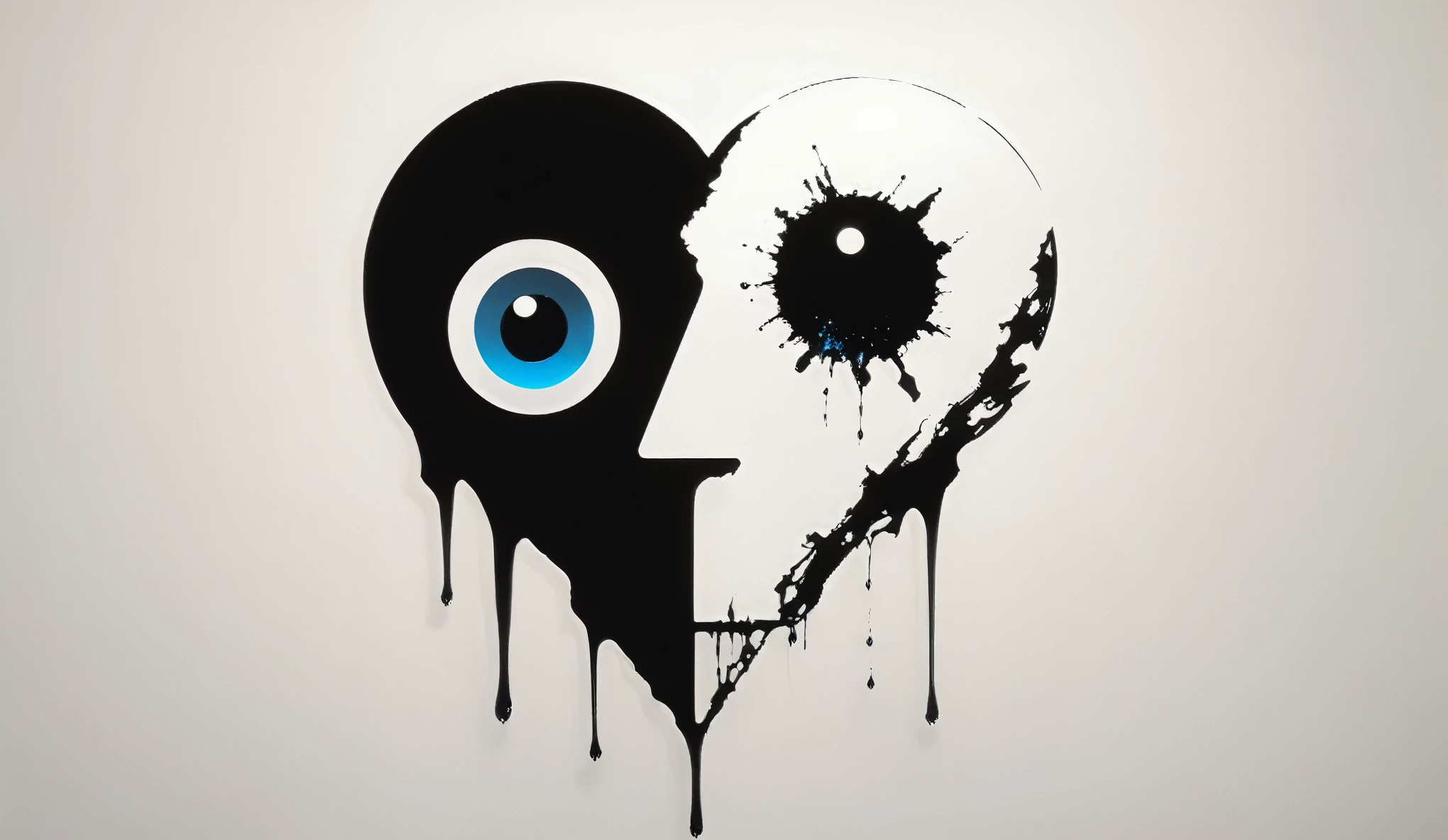 Create a simple and elegant“Love, Death, and Robots" logo, shedding niobium tears. The design should convey a strong sense of sadness and melancholy, using a minimalist approach with clear lines and using only black, nicola samori,ben templsmith,Irina Yermolova
