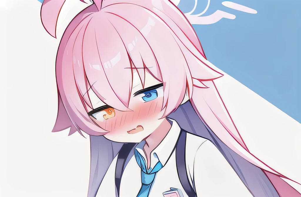 hoshino \(blue archive\),cute,blushing,white background
