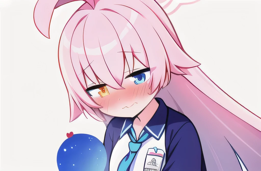hoshino \(blue archive\),cute,blushing,white background