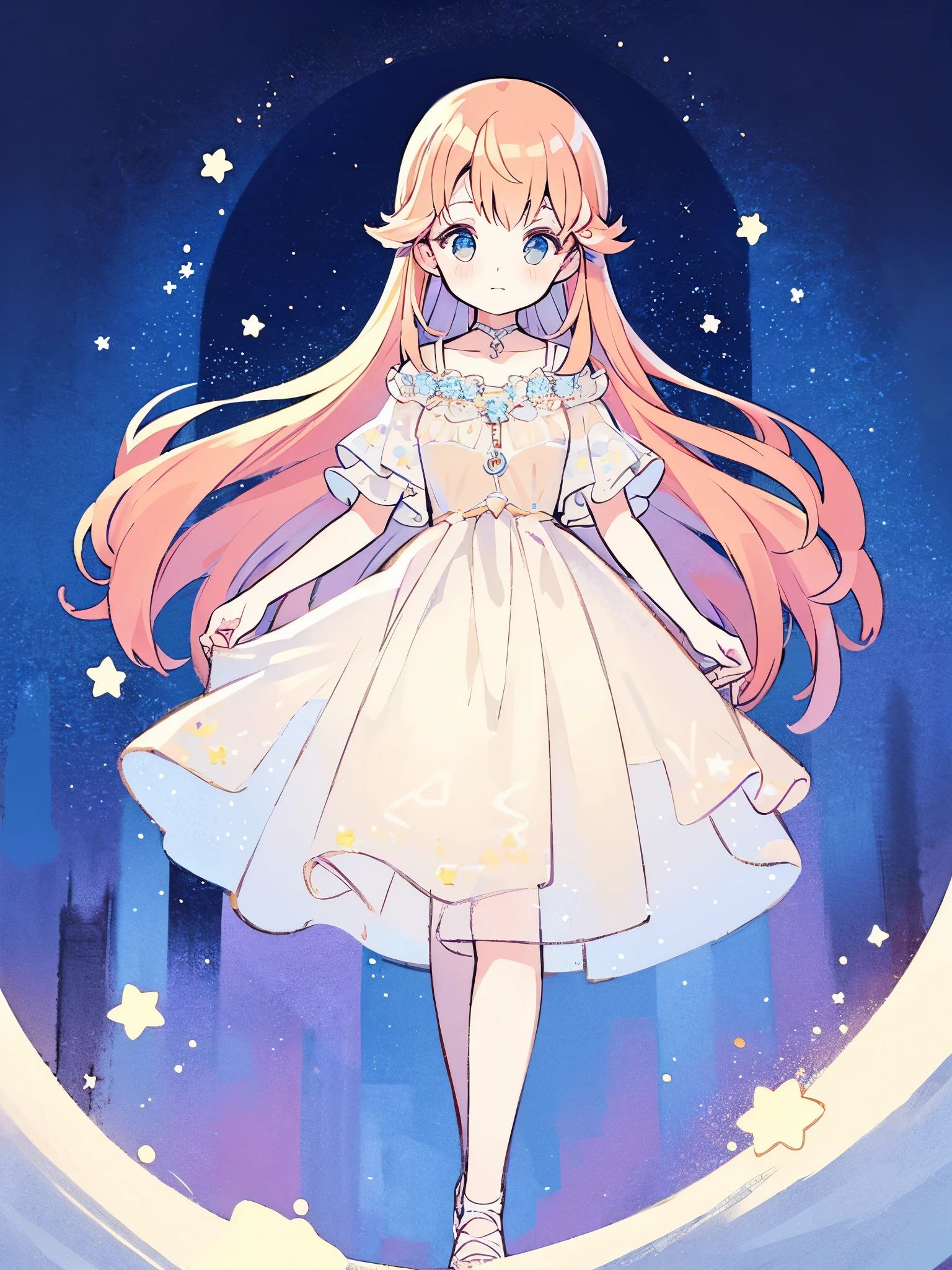 complex background, wishing star background, a woman wearing an ethereal layered translucent dress, perfume promo art, mystic, complex drawing, highly detailed, Covergirl brand, promo art, artistic rendition, ethereal, starry night, midjourney style