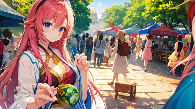 masterpiece, highest quality, High resolution，Anime Style、fair、Summer festival、
