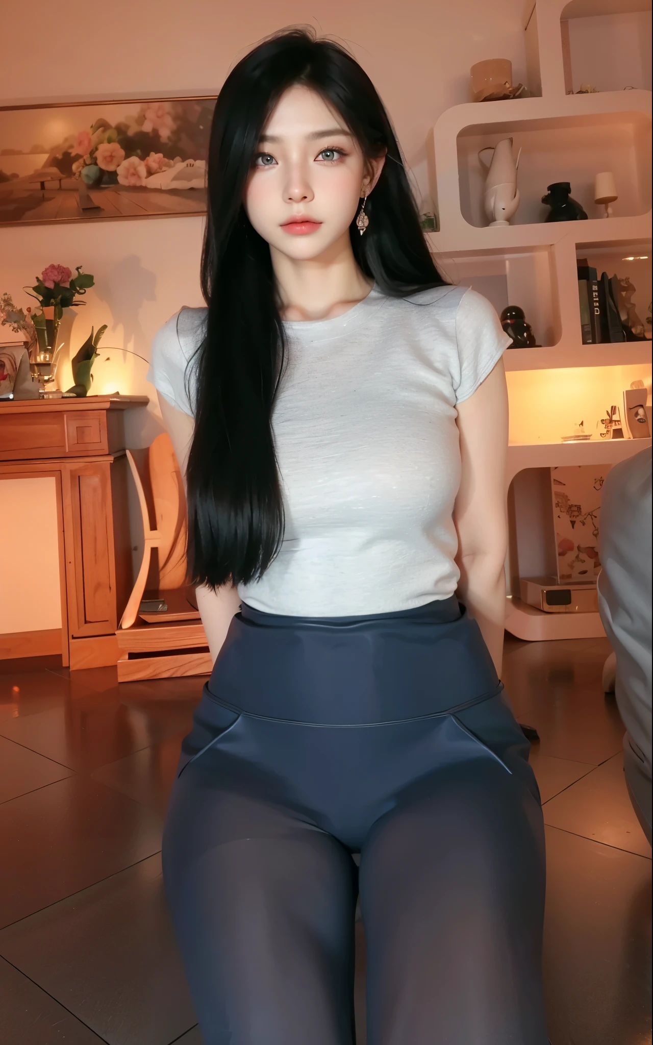 Game Art，Best image quality，Maximum resolution，8k，(A half-length photo)，(portrait)，(Head close-up)，(Rule of Thirds)，Unreal Engine 5 rendering works，20 year old girl，((Queen))，The eyes are very detailed，(Large Breasts)，Elegant and noble，Light，Light线追踪，Game CG，((3D Unreal Engine))，OC rendering reflection mode，4K，Ultra-clear，Sensual，Translucent lace，Fair and plump figure，Pretty Face，Light泽凝胶涂层，身着华贵礼服的Queen，Crystal Gem Crown，Necklace jewelry，blue eyes，The tattoo is very three-dimensional，Gorgeous and intricate tattoo designs，Ultra-clear portrait，Sexy body，Temple Princess，Sapphire eyes，Gorgeous clothes，Exquisite tattoo designs，Camel toe showing