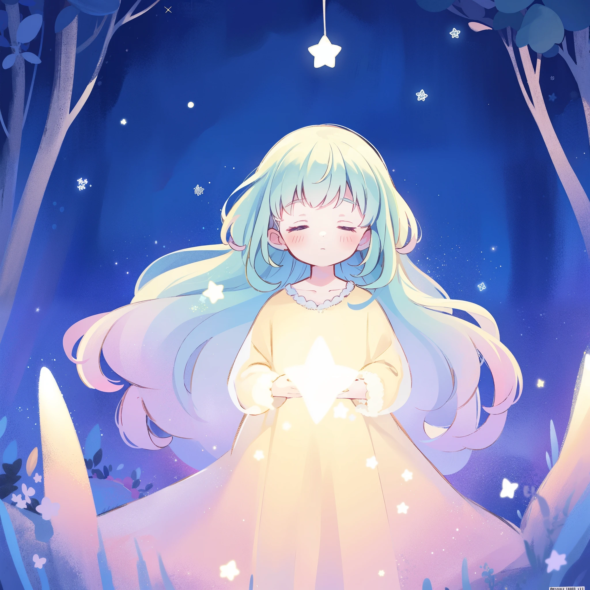 complex background, wishing star background, a woman wearing an ethereal mystical pink translucent dress that reflects the stars, dreamy, peaceful, serene composition, glowing stars, glowing, perfume promo art, mystic, complex drawing, highly detailed, Covergirl brand, promo art, artistic rendition, ethereal, starry night, midjourney style