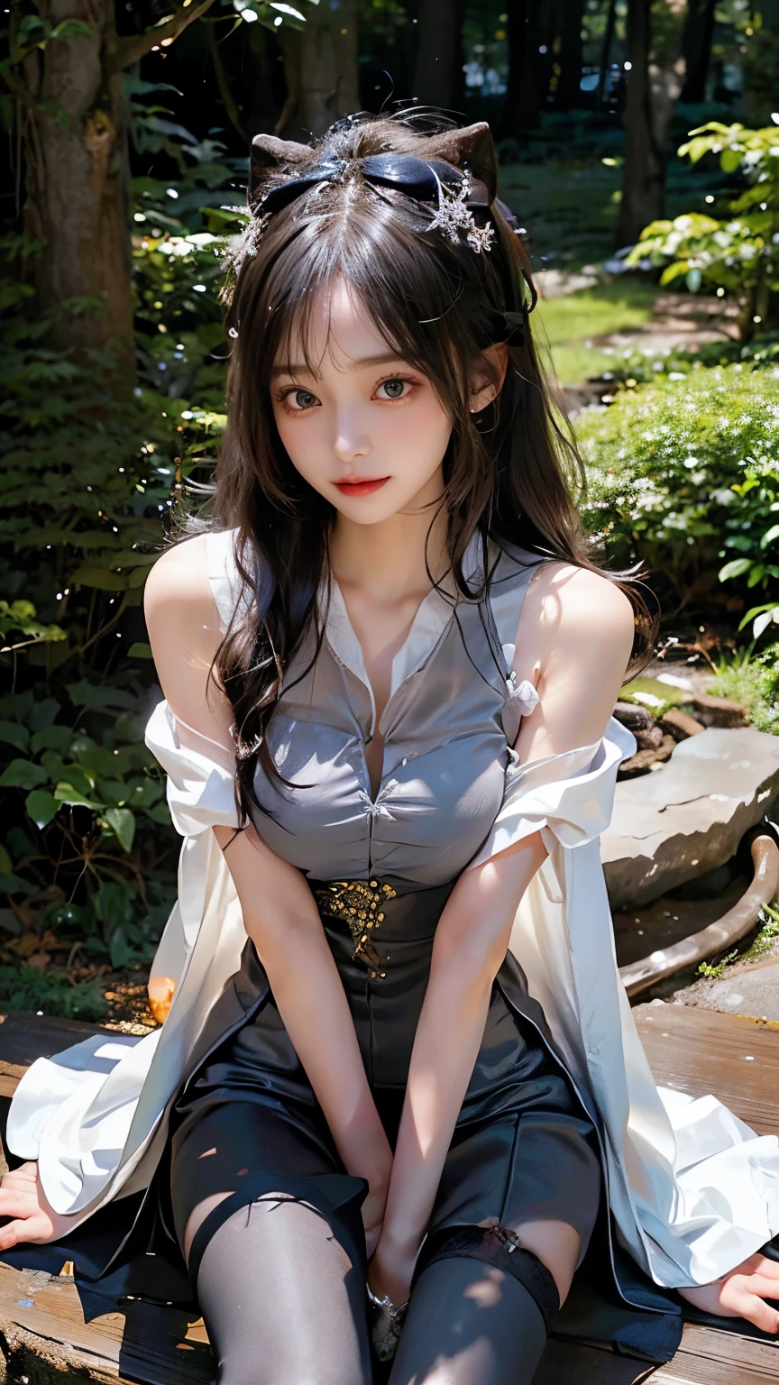Has long white hair and red eyes、Please draw a super beautiful girl with a black hair accessory..。she stood in the woods、The wood々Sunlight shining through softly illuminates her figure.。she'Wearing a hoodie、An elegant and mysterious atmosphere surrounds you..。パーカーはsheの体にぴったりフィットした、Minimize Exposure、Maintains an understated charm。sheの胸はよく隠れている。
she is wearing hot pants、Combination with Parker、Casual yet sophisticated style.。sheの黒い髪飾り、Brings out beautiful grey hair、sheの個性を際立たせる。The hoodie combines great design and comfort..、sheの体にぴったりフィットします.、Gives elegance and luxury。sheのパーカーのフードはsheの顔を部分的に覆っていた.、sheの神秘的なオーラをさらに引き立てる.。
sheの赤い目は情熱的に輝く、sheの魅力的な笑顔と相まって、sheの個性を際立たせる and charm.。sheの笑顔には独特の魅力がある、sheの神秘的なオーラと相まって、sheの魅力がさらに際立つ。sheの外見は美しく、Its presence is fascinating。
This beautiful girl with long white hair and red eyes、she is modest yet attractive in a hoodie and hot pants.、in the forest, wood々Sunlight shining through、It shows beauty and dignity。sheの外見は、sheの存在と魅力は自然の中で融合している.、It is a fascinating and mysterious sight.。Please take a photo from the knees up。