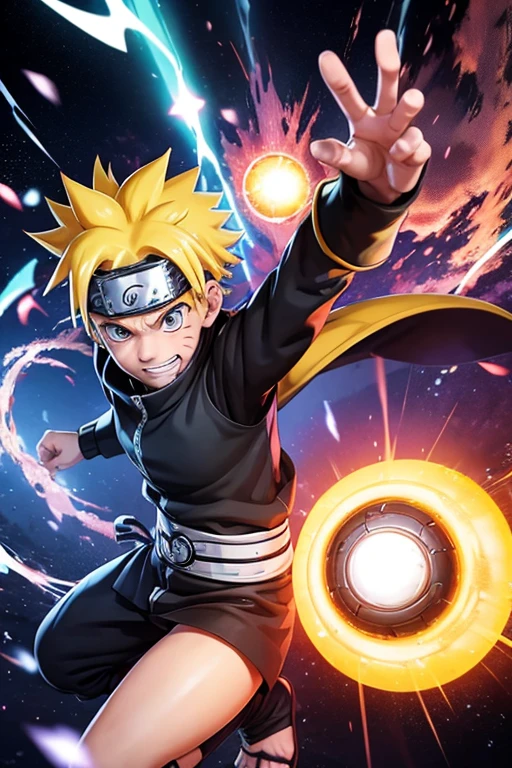  naruto uzumaki man rasengan conbianated chidori ball 