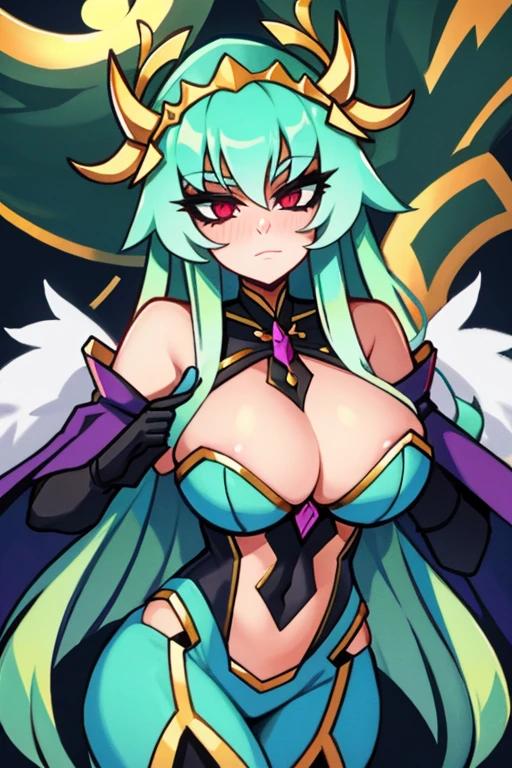 Busty Dragon Girl in Exotic Clothing