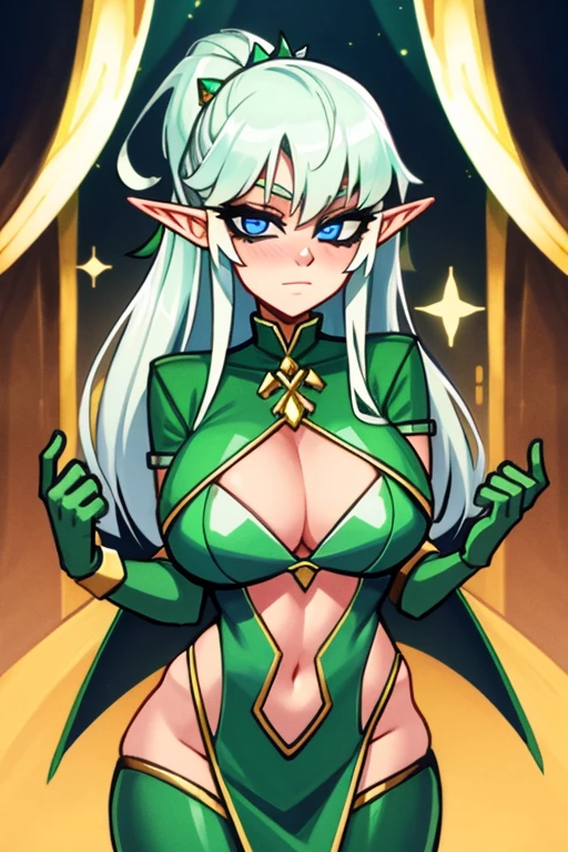 Busty elf girl in exotic clothing