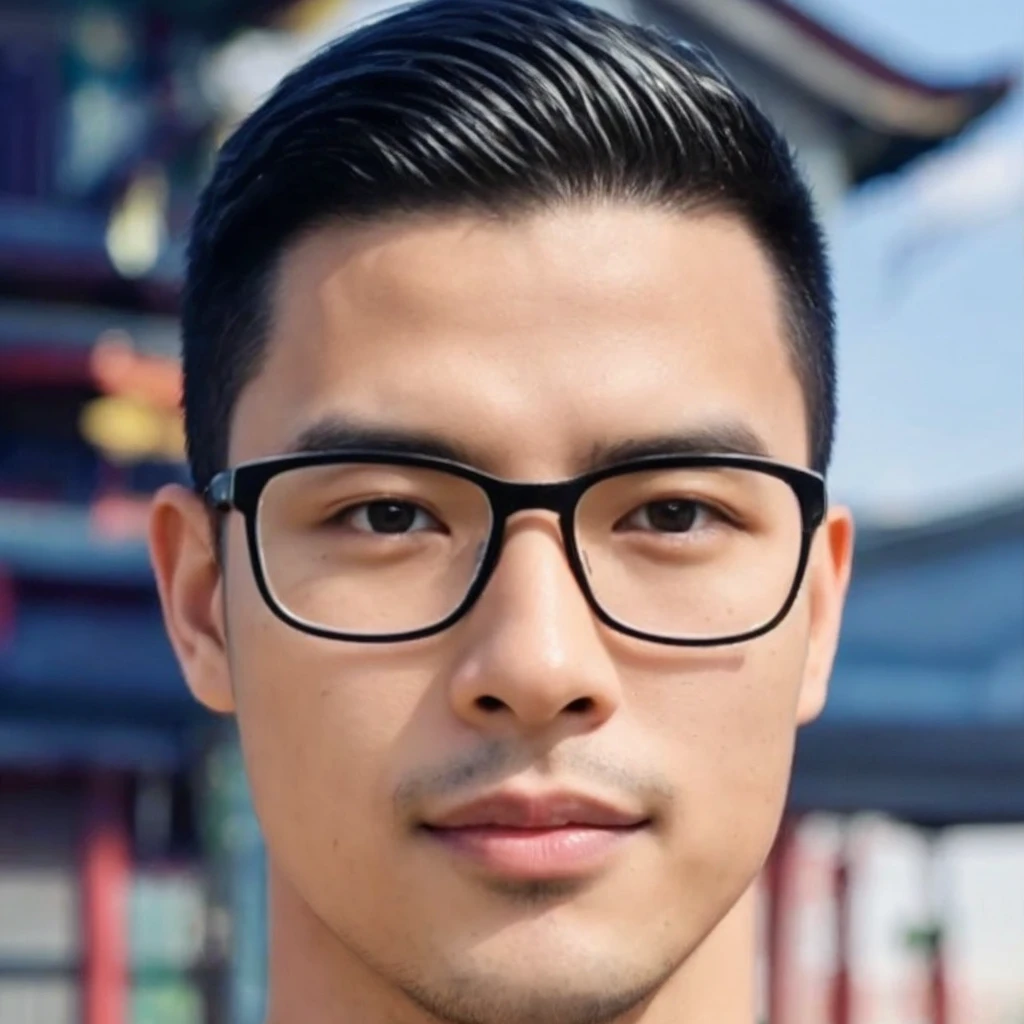 Handsome Asian young man