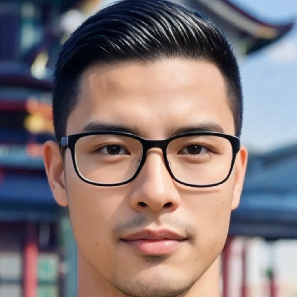 Handsome Asian young man