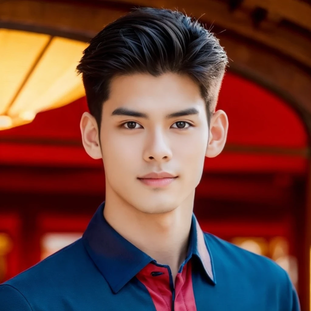 Handsome Asian young man
