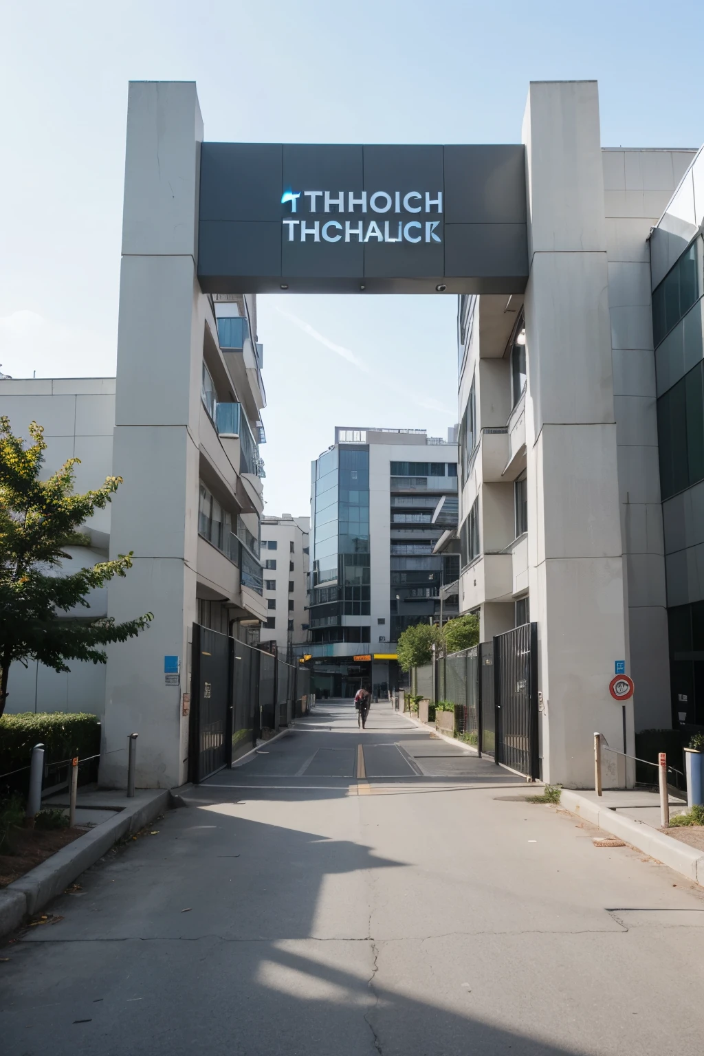 entrance to a very very very very ultra technological park