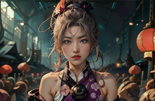 (Ukiyo-e:1.9)、woodblock print、woodblock print、otherscape、SF、Space Opera、(Beautiful female galactic patrolwoman and Alien fighting:1.5)、Purple clouds gather、Detailed face、Beautiful Eyes、Elegant garments、Intricate floral pattern、Delicate skin、Natural light、A calming color palette、Soft Focus、masterpiece、skimpy leather costume、spaceship、alien、night、mynatalee woman