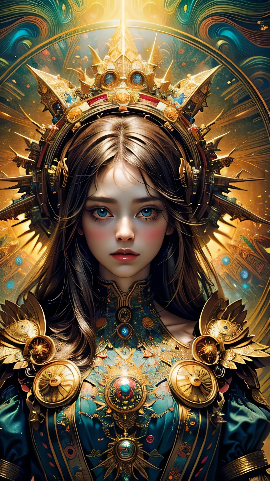 (masterpiece, highest quality, highest quality, Official Art, beautifully、aesthetic:1.2), (One girl), Very detailed,(Fractal Art:1.3),colorful,Most detailed