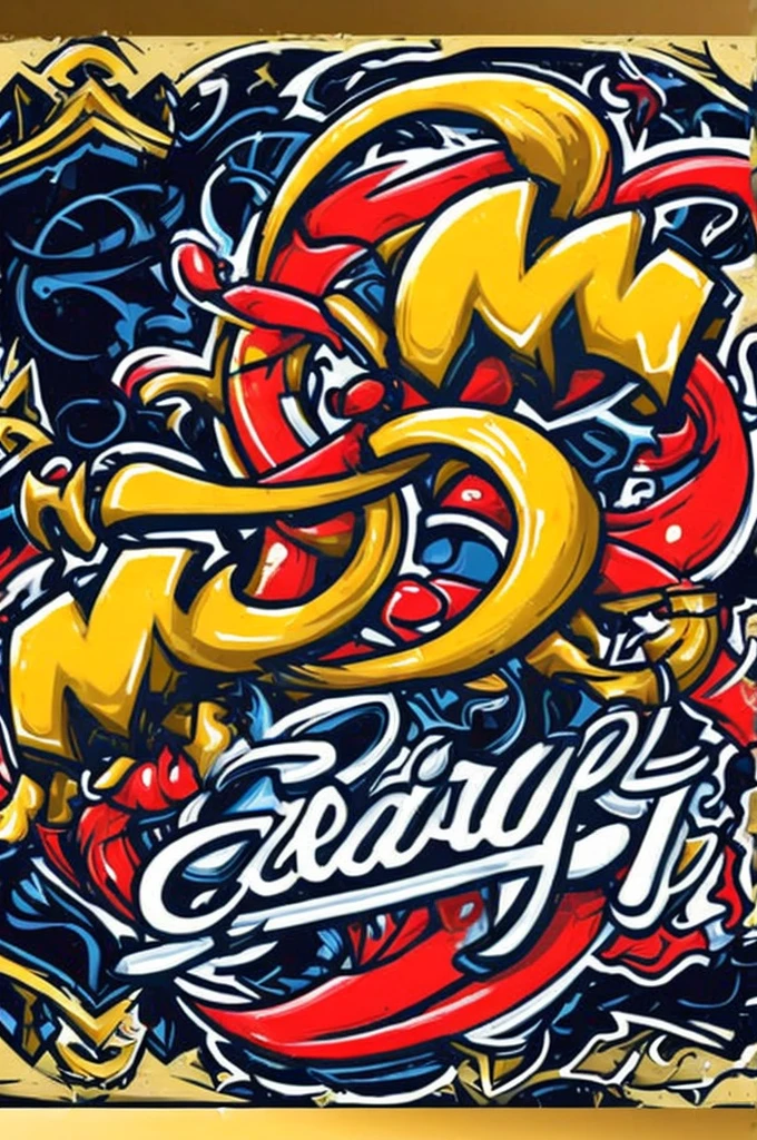 logotipo de liga competitiva de graffiti golden graff.