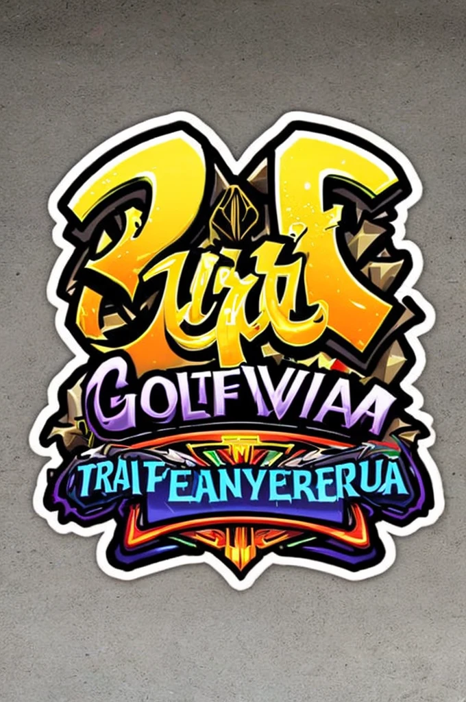 logotipo de liga competitiva de graffiti golden graff.