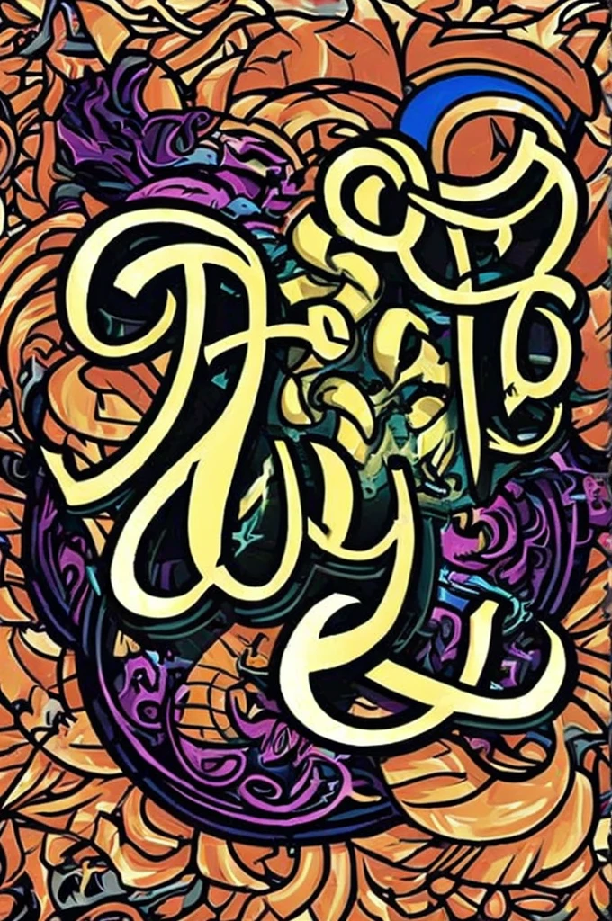 1 monograma logotipo. para liga competitiva, de graffiti. golden graff.
