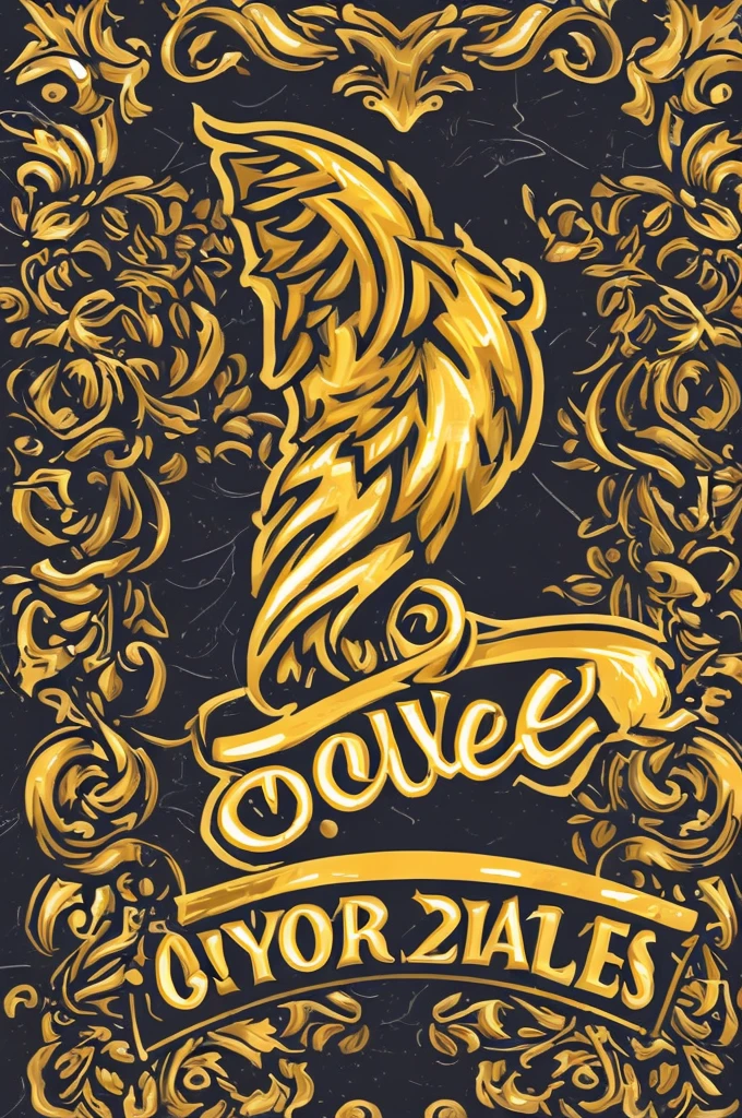 logotipo liga golden graff. bordes dorados y olivos y saerosoles