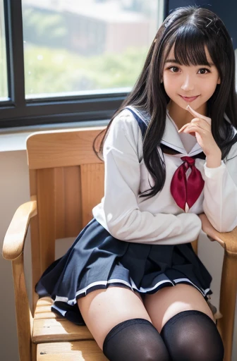 nsfw(Not safe for work)、(Happy expression:1.26)、RAW Photos、(((Beautiful Skin:1.0)))、(((Ultimate beauty full body photo shoot)))、((Glowing Skin))、1 girl、((10 year old beautiful girl in Prague、10th Generation、Primary school students、young、young顔:1.0))、Bright expression、Detailed face、Fascinating、((Black-haired、Shortcuts:1.2))、skirt、View from the floor、(White long socks、White knee-high socks:1.2)、((Sailor suit:1.2))、Thin belly、uniform、ミニskirt、(マイクロskirt、high waist)、skirt、(Place your elbows on the desk)、Spread your legs out to the side、((Sit on a chair with your crotch open:1.2)、((彼女は股を開いてskirtの中の白いパンティを見せてくれる:1.2))、(skirtが短いので白いパンティーが見える:1.1)、((彼女はskirtをたくし上げ私に白い食い込みパンティを見せてくれます:1.5))、((Sit on tiptoes in a chair:1.2))、Thin legs、Thin belly、Flat stomach、belly button、Counterpoint Shot、((Very detailed))、(完璧にDetailed face)、(Beautiful Hands)、(Finger details)、(Good human structure)、Detailed face、Fine Eyes、Thin Hair、classroom、Seen from a little below、Spread your legs and thighs out to the sides、Cum on thighs