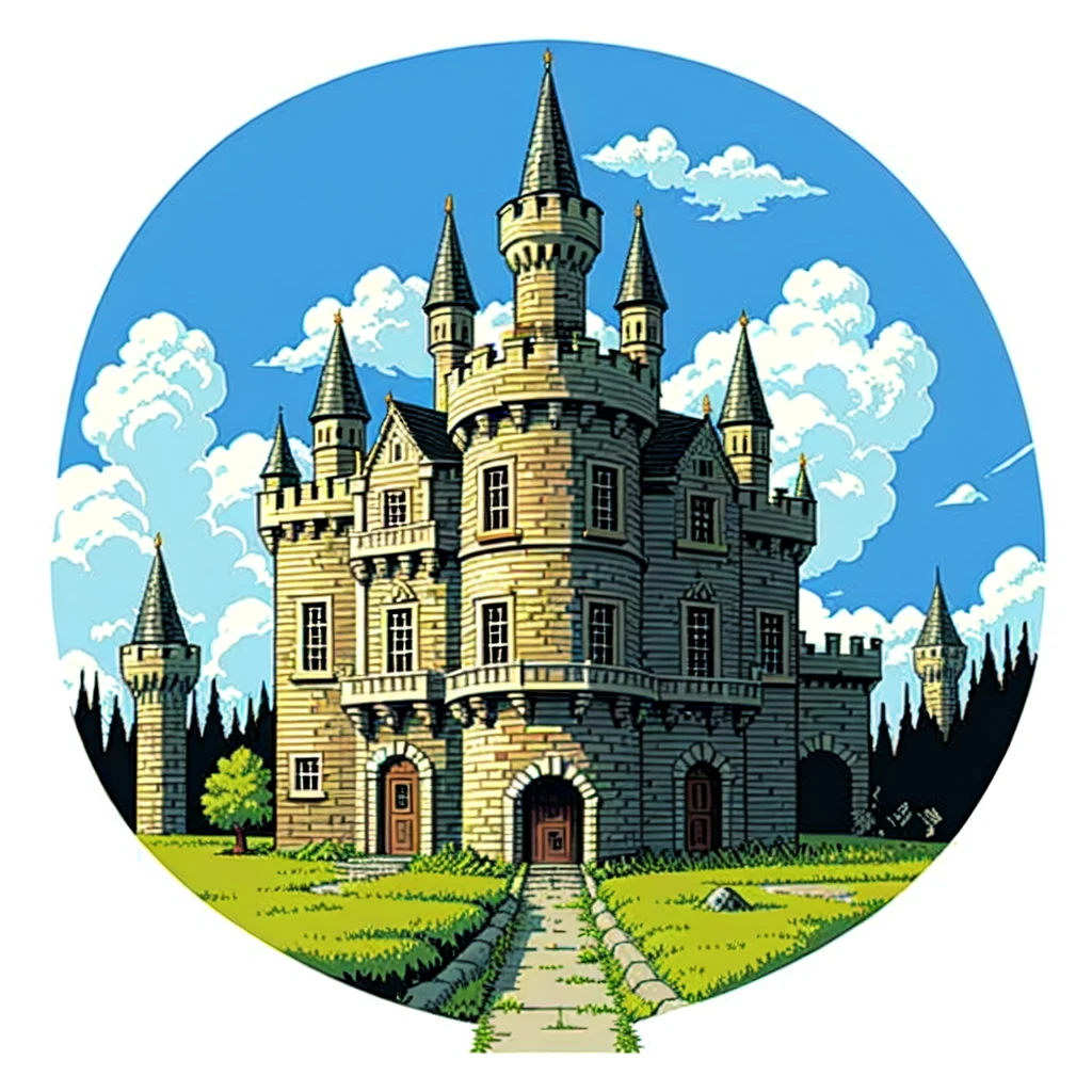 (masterpiece, top quality, best quality), pixel,pixel art,attac on titan anime,maria wall,background inside castle,fullbody