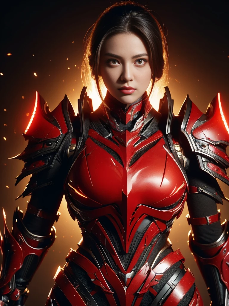 A seductive voluptuous female killer cyborg woman with shoulder length dark hair and (glowing red bionic eyes), wearing powered armor, holding a heavy weapon.
(masterpiece), best quality, (masterpiece), masterwork, highly detailed skin and pores, hyperrealism, extreme detail, best quality, expressive eyes, perfect face,