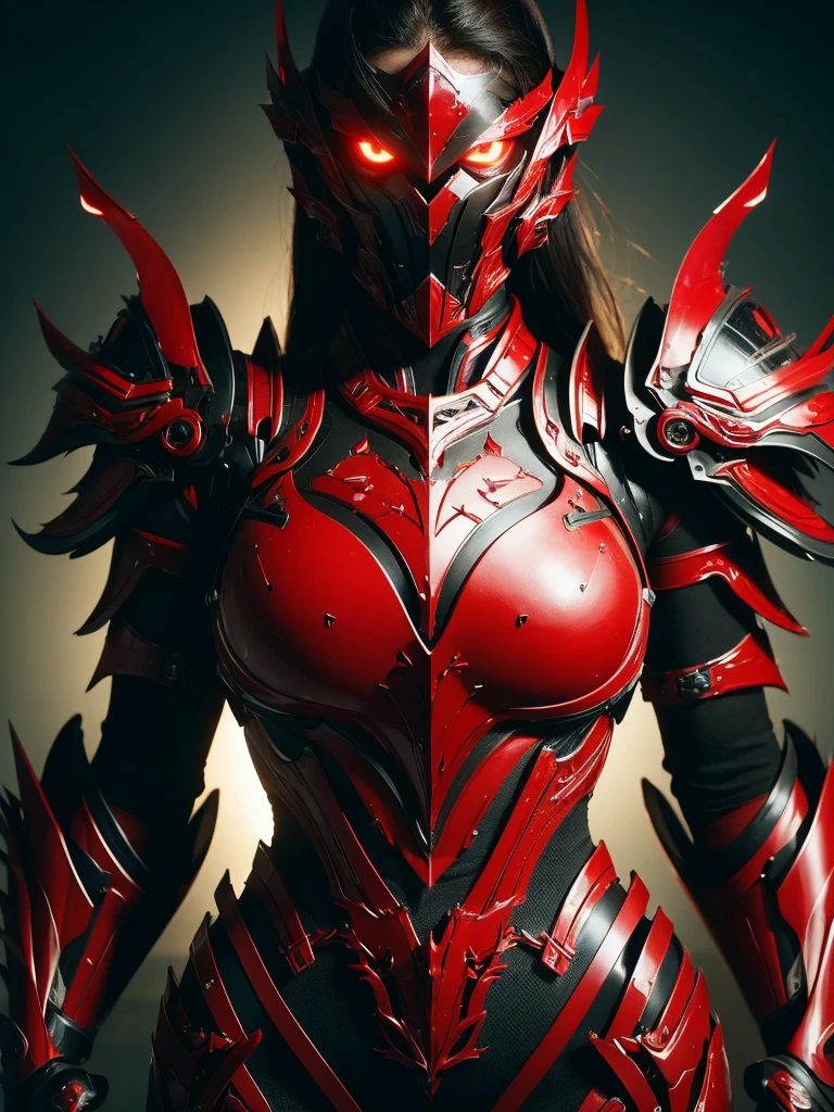 A seductive voluptuous female killer cyborg woman with shoulder length dark hair and (glowing red bionic eyes), wearing powered armor, holding a heavy weapon.
(masterpiece), best quality, (masterpiece), masterwork, highly detailed skin and pores, hyperrealism, extreme detail, best quality, expressive eyes, perfect face,