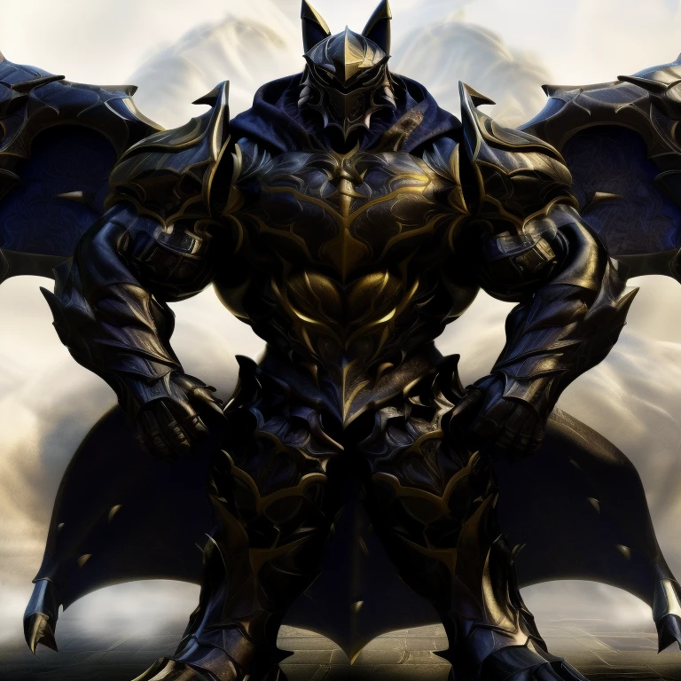 (masterpiece, best quality, detailed:1.2) (Pokémon) LUCARIO, detailed full body, a knight's mechanical armor, glowing wide and heavy armor, wears full body armor. massive muscles, huge pecs, chiseled abs, huge pectorals, exaggeratedly huge muscles. wearing a cloak. unusually developed muscular body big muscle, pecs, triceps, traps, waist narrow, unusually developed muscular body, Spread wings, It has wings. have big wings.