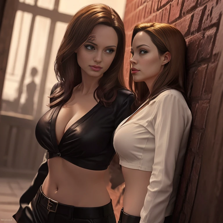 score_9, score_8_up, score_7_up, score_6_up, score_5_up, Ms. Smith from a spy movie, brown hair, , extremely detailed artgerm, in dominatrix uniform posing, midriff, cleavage, (masterpiece, best quality:1.2), Next to a  table,  room, beautiful, dungeon, (insanely detailed, beautiful detailed, masterpiece, best quality), (insanely detailed, masterpiece, best quality) angl