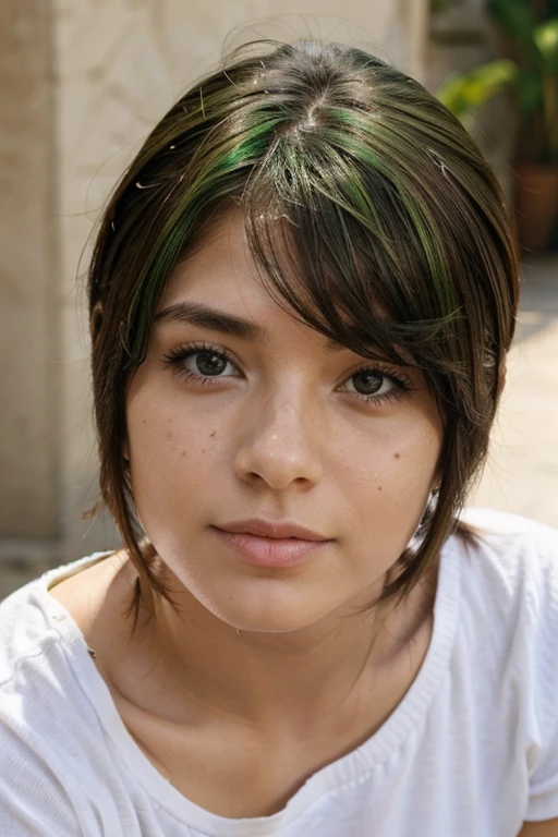 Chico de cabello verde y pecas