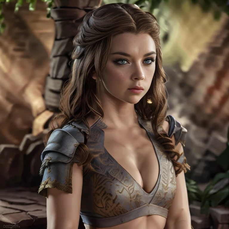 score_9, score_8_up, score_7_up, score_6_up, score_5_up, Margaery Tyrell from Game of Thrones, brown hair, sexy, extremely detailed artgerm, in medieval guard uniform posing, midriff, cleavage, (masterpiece, best quality:1.2), Next to a garden, flowers, beautiful, medieval, (insanely detailed, beautiful detailed, masterpiece, best quality), (insanely detailed, masterpiece, best quality) natalie dormer