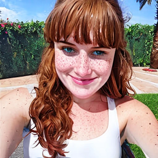 (masterpiece, best quality:1.2), 1girl, solo, freckles, brown hair,