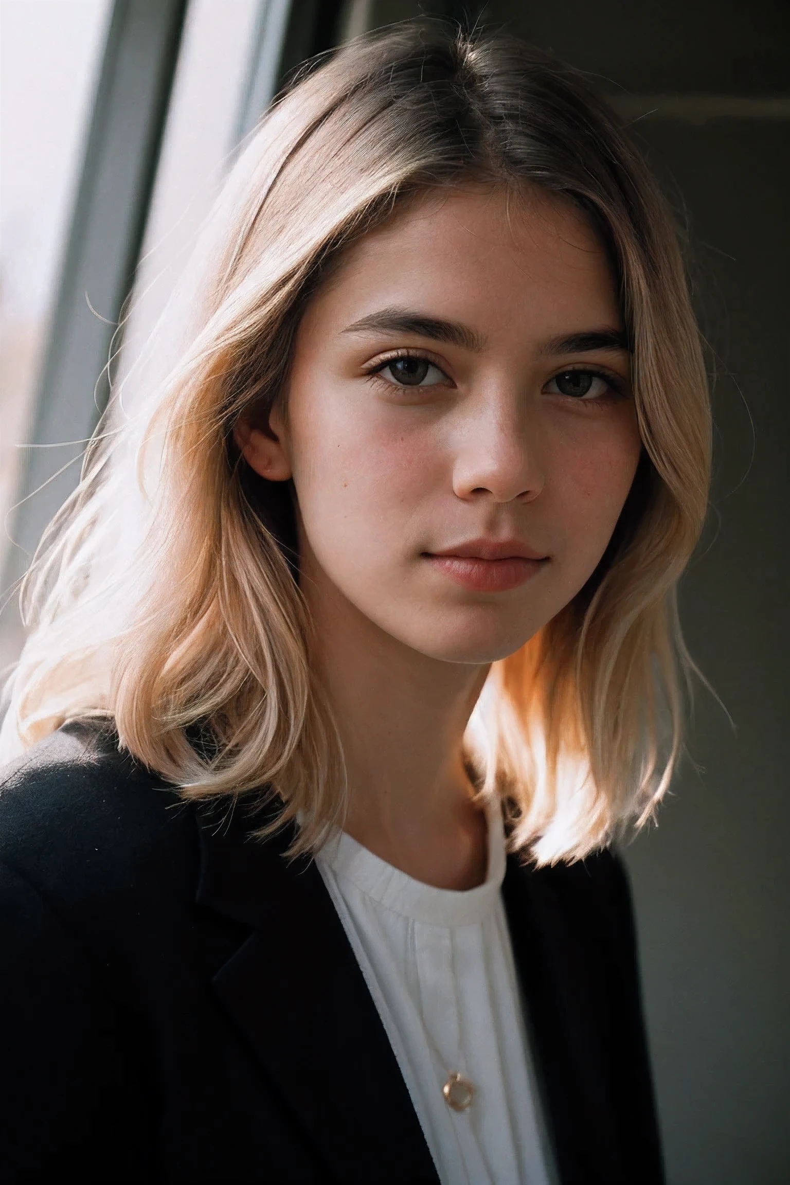 Portrait, shot on leica, shadowplay, gorgeous lighting, subtle pastel hues